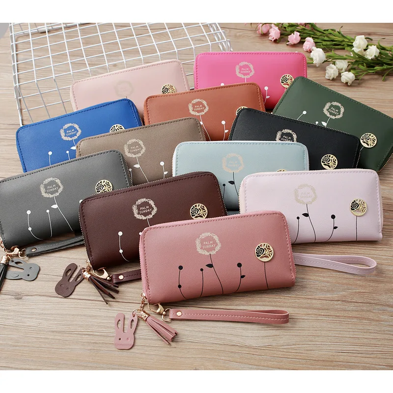 

Manufacturers Wholesale Women's Single Pull Wallet Mid-length Dandelion Clutch Korean-style Purse Key Wallet