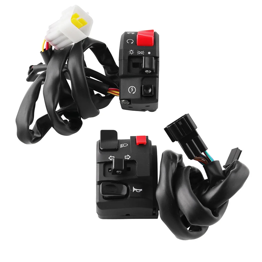 2 шт Универсальные переключатели для мотоциклов, высокое качество, 7/8 дюймов, руль мотоцикла, рожок, указатель поворота, светильник, переключатель управления