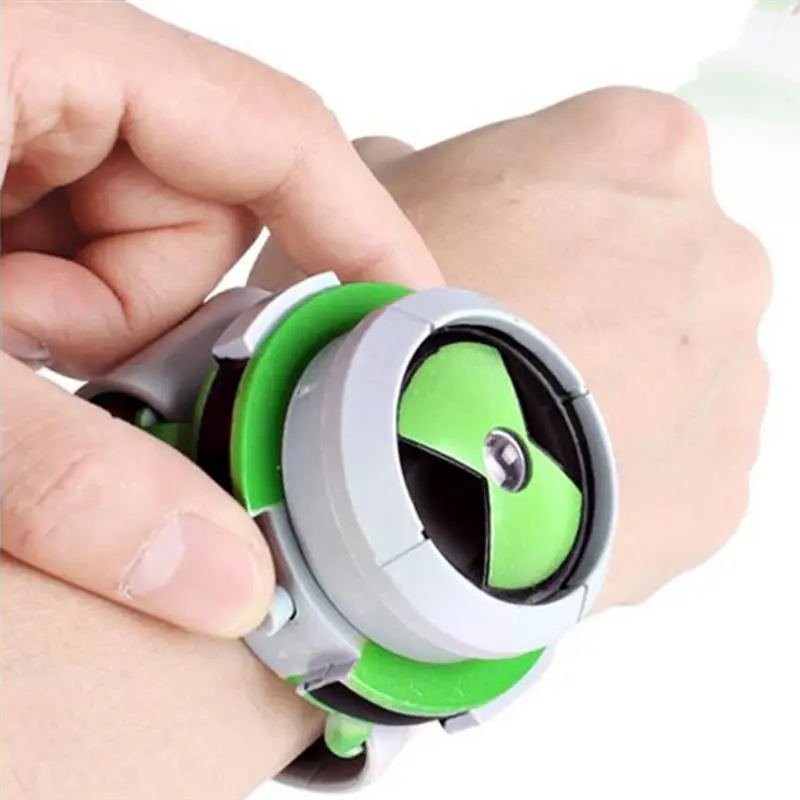 Reloj Digital de proyección con patrón de dibujos animados para niños y niñas, pulsera con proyector
