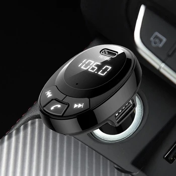 

Bluetooth 5.0 FM Transmitter Car Mp3 Player Car Fast Charging Lossless Sound U disk & TF Card Hands free Multi-protections