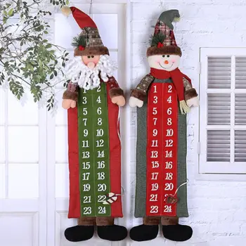 

Christmas Calendar Santa Snowman 3D Doll Decals Advent Calendar Christmas Countdown Calendar Christmas Decorations For Home
