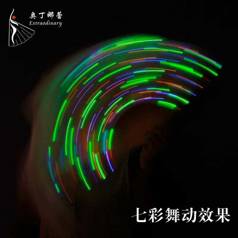 Odin narella танец живота настоящий шелк Sensu Led Красочный люминесцентный Sensu танец живота люминесцентный реквизит для танцев