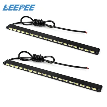 

Daytime Running Lights 18 LEDs 7030 Led Strip 2pcs/set Car Styling Aluminum Housing Super Bright Car DRL Daylight SMD Fog Light