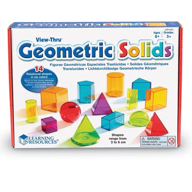 

America Learning Resources Translucent Building Blocks Transparent Stereo Geometry Building Blocks Young STUDENT'S Mathematics T