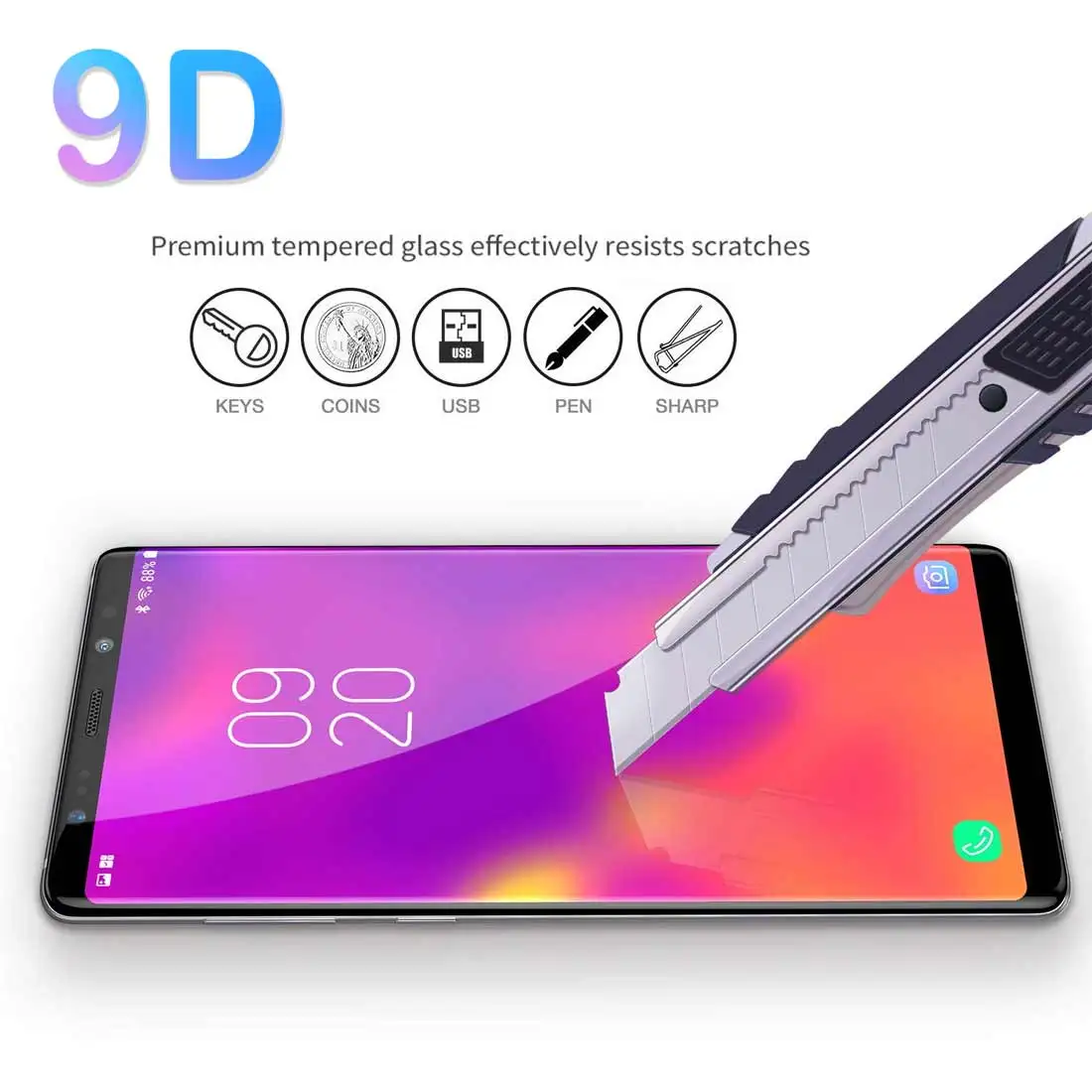 

9D Full Cover Tempered Glass For Samsung Galaxy Note9/8 S10/10e/10plus/9/9plus/8/8plus S7 Edge Screen protector