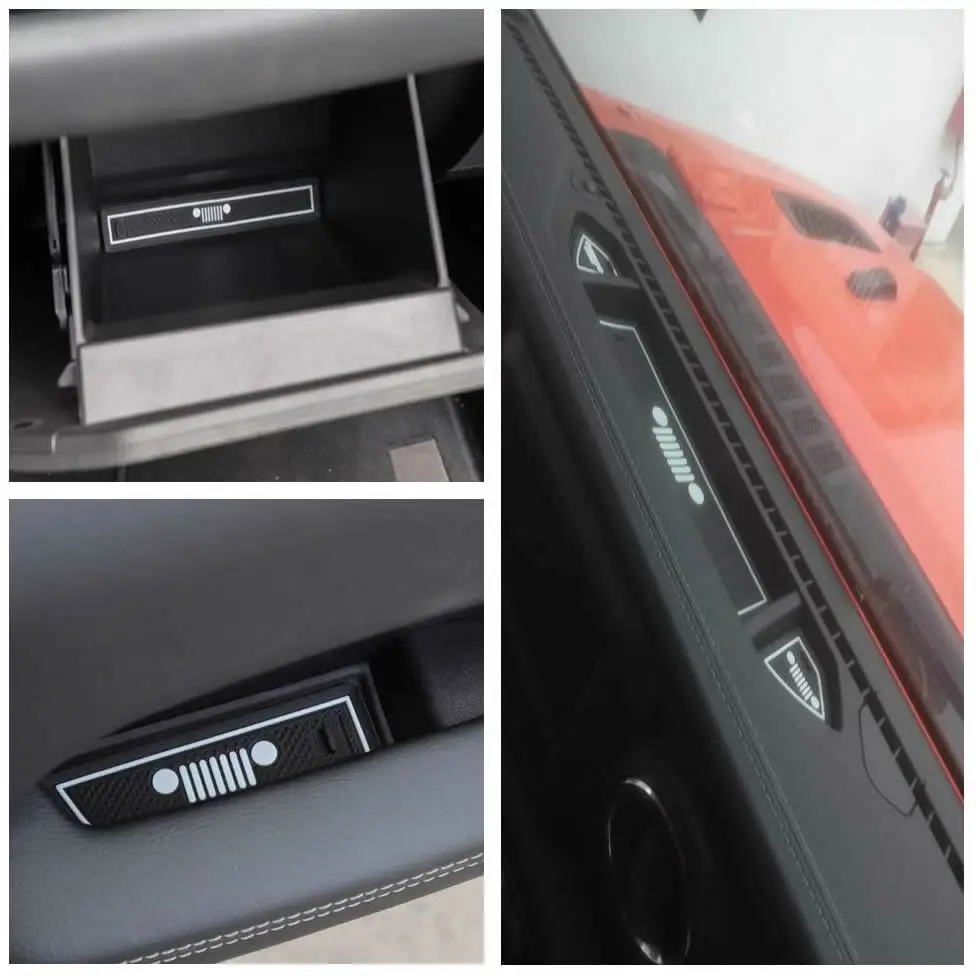 Cup Mat Door Gate Slot Cushion Non-Slip Latex Mats Automobile Interior Decoration for-Jeep Wrangler JLU 4 doors