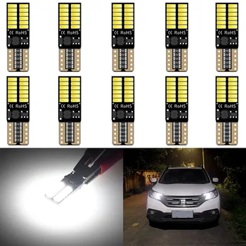 

10pcs T10 led light W5W led CanBus bulbs 194 168 Error Free Super Bright interior Dome Reading Front Sidemarker light White Red