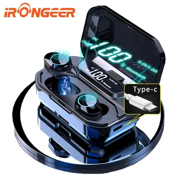 

G02 V5.0 Bluetooth Stereo Earphone Wireless IPX7 Waterproof Touch Earbuds Headset 3300mAh Battery LED Display Type-c Charge Case