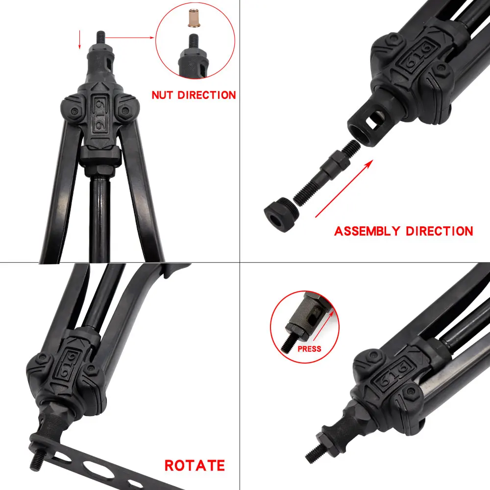 14 дюймов ручной инструмент для заклепок 616 инструмент для заклепок ручной инструмент для заклепок M5 M6 M8 M10 пластиковый чехол Упаковка
