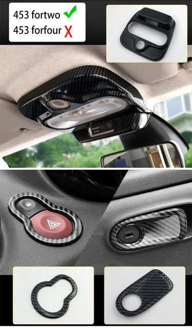 Car Abs Plastic Carbon Style Copertura protettiva decorativa per Mercedes Smart  453 Fortwo Forfour Accessori per la modifica degli interni - Automotive  Interior