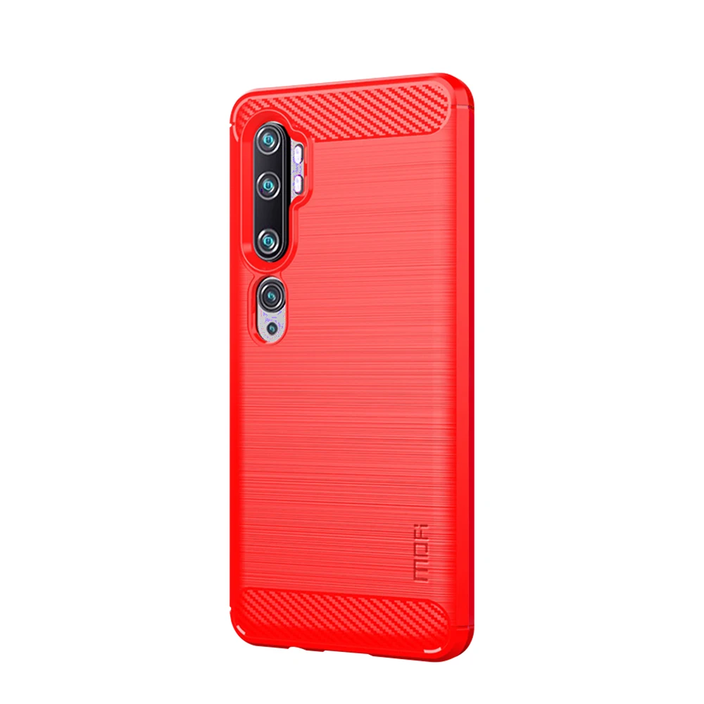 Чехол MOFi для Xiaomi Mi Note 10, Роскошный чехол из мягкого волокна, ТПУ, силиконовый чехол для телефона s, задняя крышка для Xiaomi Mi Note 10
