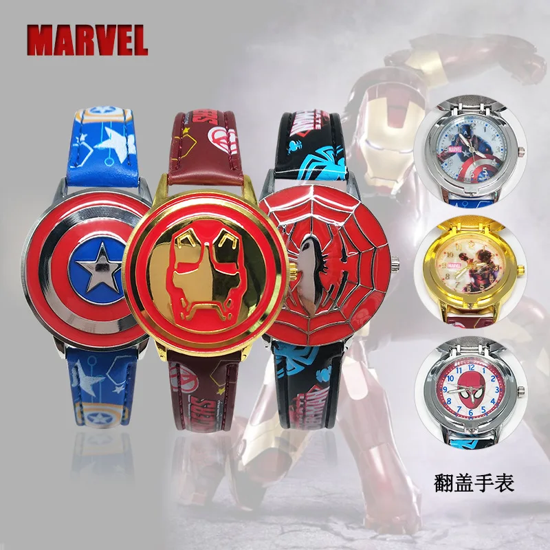 Marvel Super hero Человек-паук Капитан Америка Железный человек детские часы