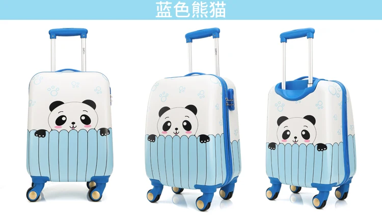 Детский мультяшный чемодан, милый багаж для путешествий, багаж на колёсиках, 18''19-дюймовый чемодан для кабины, сумка для переноски, детская коробка
