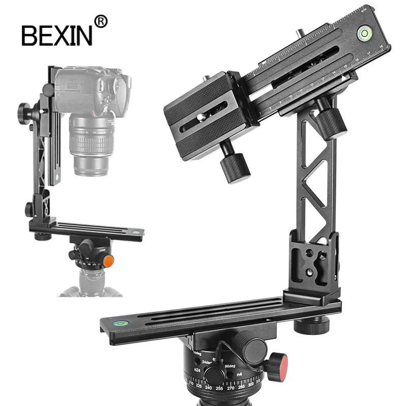 Panorama head 360 degree rotating high coverage shooting tripod head with node index plate blind spot shooting for dslr camera