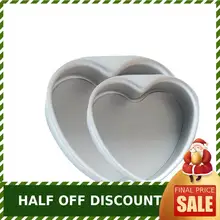 4-дюймовый Алюминий формочка в виде сердца для кекса и чизкейк с антипригарным покрытием мусс шифон Пан Формы для выпечки инструменты Лоток со съемным дном