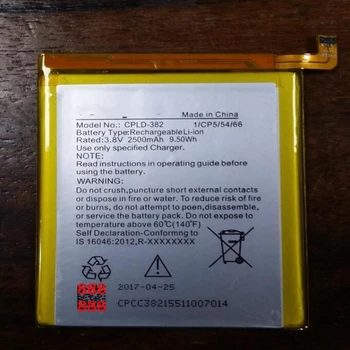 

2500mAh 3.8V CPLD-382 Replacement Battery For Coolpad NOTE 3 LITE Smart Phone Rechargeable Battery with Repair Tools for gift