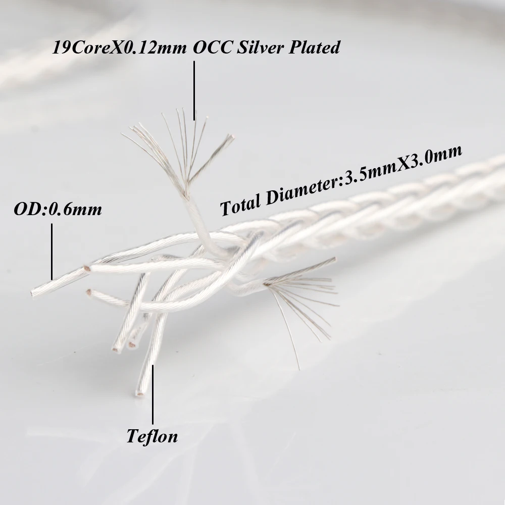 Hi end 8cores OCC Silver Wire Upgrade Headphone Cable smaller version for headphone cable