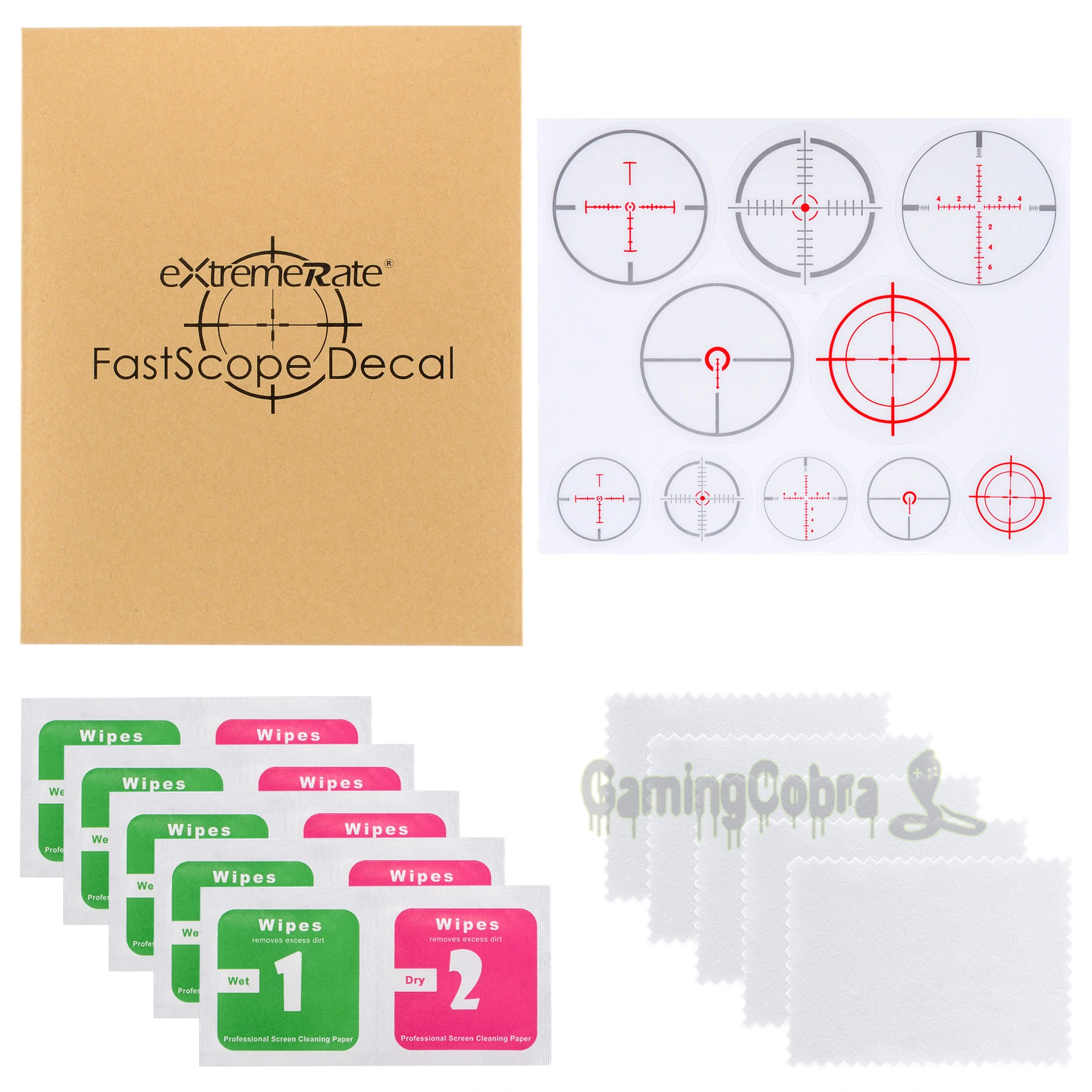 eXtremeRate FPS Games FastScope No Scope TV Decal for PS5, for PS4 