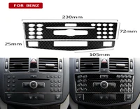 car stickers For Mercedes Benz W204 Accessories C Class 2007-2010 Air Conditioning CD Control Panel Decal Covers Interior Car Stickers (1)