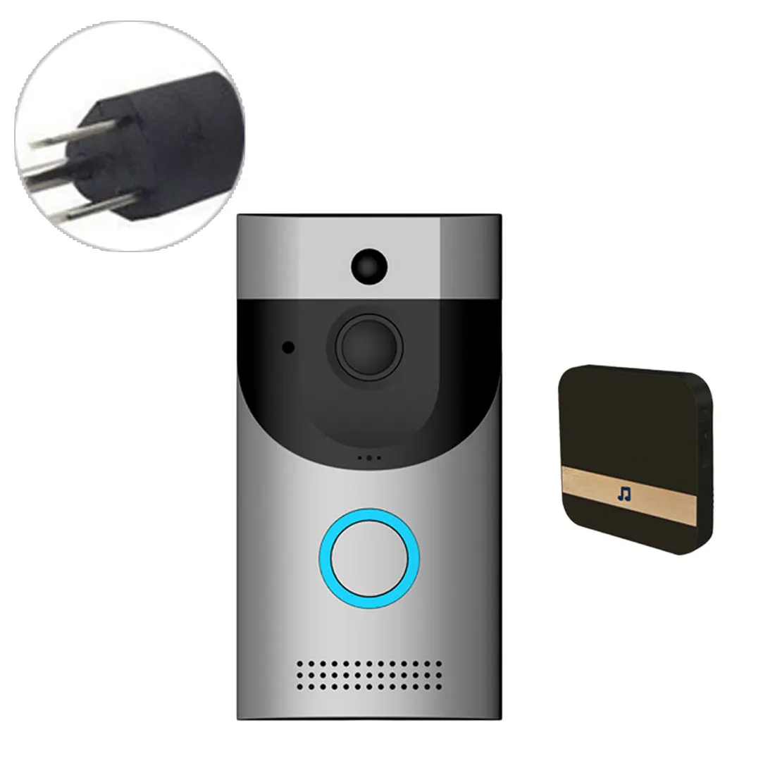 Беспроводной Wifi дверной звонок умный видео телефон 720P HD WiFi безопасность IP68 Водонепроницаемая камера ИК Ночное Видение - Цвет: B30 U.S. regulations
