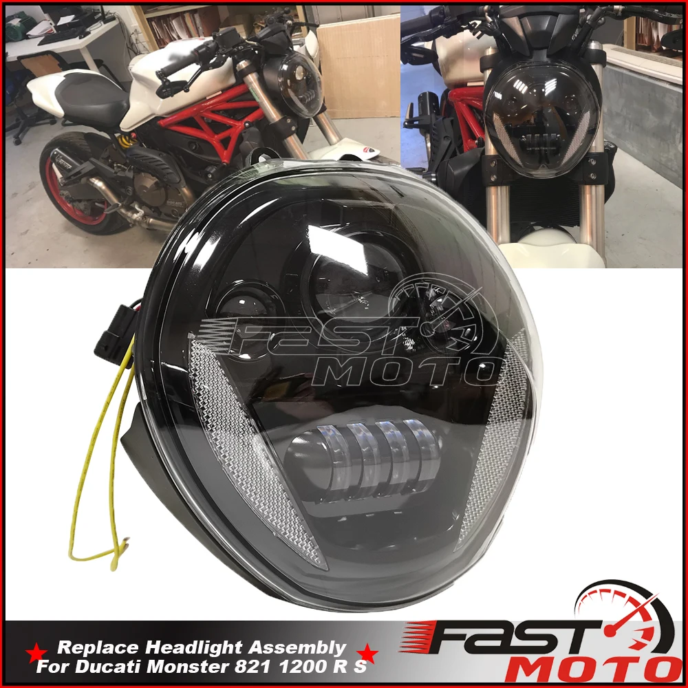 T cansado Grafico faro ducati monster 821 Cadera Arrastrarse Viscoso