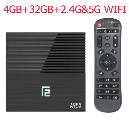 Android 9,0 tv box A95X F2 Amlogic S905X2 Поддержка 2,4g и 5g Wifi Bluetooth 1080p 4K Google плеер Netflix Youtube Smart tv box - Цвет: 4GB 32GB 5G wifi