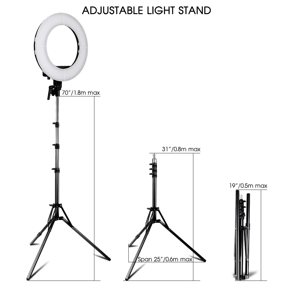 TRAVOR RL 12 светодиодный кольцевой светильник с регулируемой яркостью кольцевая