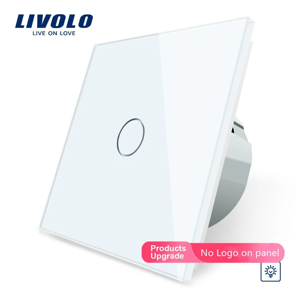 Livolo EU Standard Dimmer Switch, Wall Switch, Crystal Glass Panel, 1