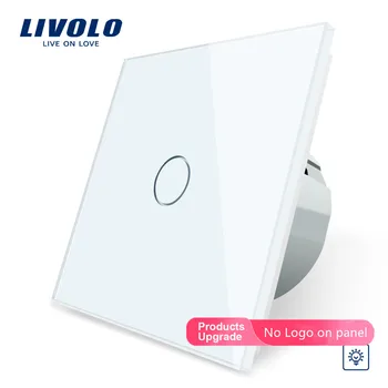 

Livolo EU Standard Dimmer Switch, Wall Switch, Crystal Glass Panel, 1 Gang 1 Way Dimmer,VL-C701D-1/2/5