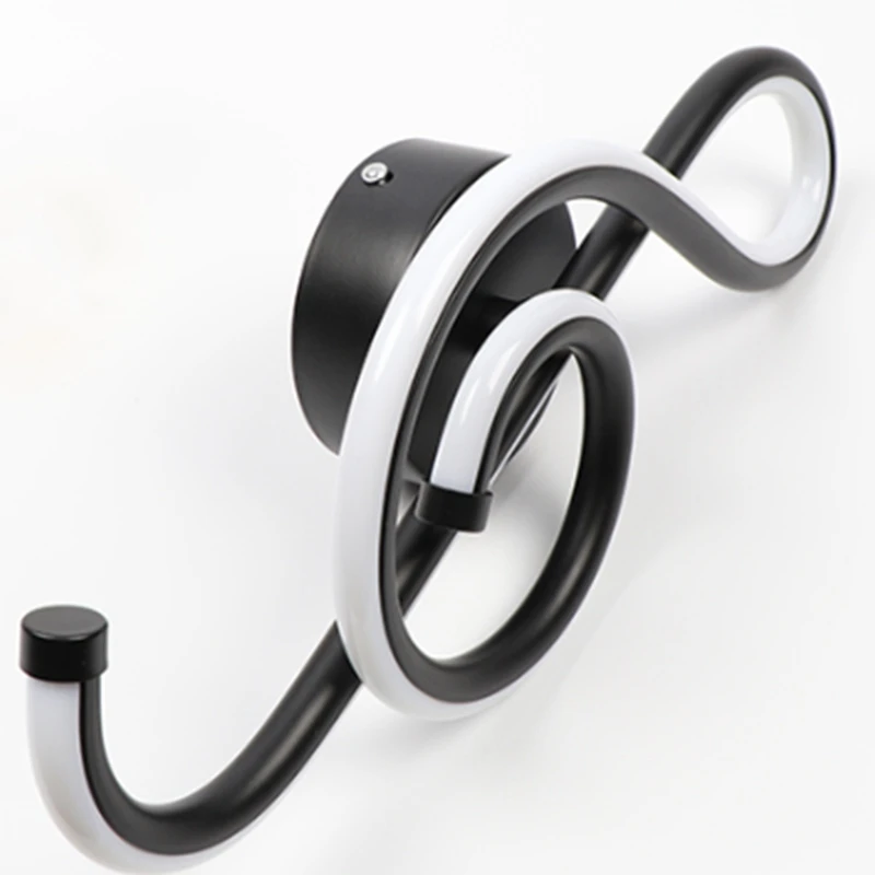 Led Wall Lamp Wall Lamp Bedroom Beside Wall Light Music Clef Shape Home Indoor Living Room Decoration Lighting