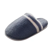 Новинка; тапочки на плоской подошве; мужские зимние теплые однотонные домашние тапочки; Повседневная Удобная обувь на плоской подошве; мужская обувь