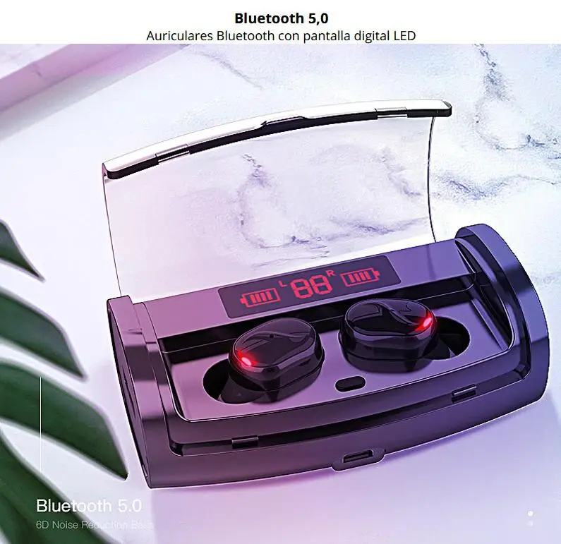 Kuulee M18, Bluetooth 5,0, наушники, беспроводные наушники, стерео, спортивные наушники, беспроводные наушники с 2600 мАч, внешний аккумулятор
