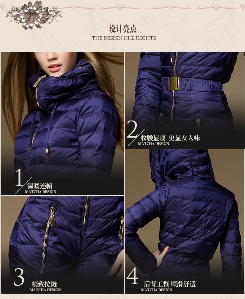 New Style One-piece down Jacket Women's Winter European And American One-piece Ski Suit Thick Slimming down Jacket