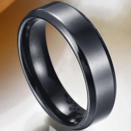 6MM Black Качественные обручальные кольца GoldColor, кольцо для женщин и мужчин, ювелирные изделия из нержавеющей стали, обручальное кольцо, Подарок на годовщину, удивительная цена - Цвет основного камня: 6MM Black