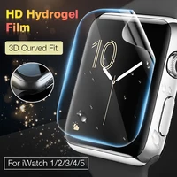 2 unids/lote de película protectora de hidrogel para Apple Watch 6 SE 5 4 3 2, película protectora de cobertura completa para Iwatch 40MM 44MM 38MM 42M