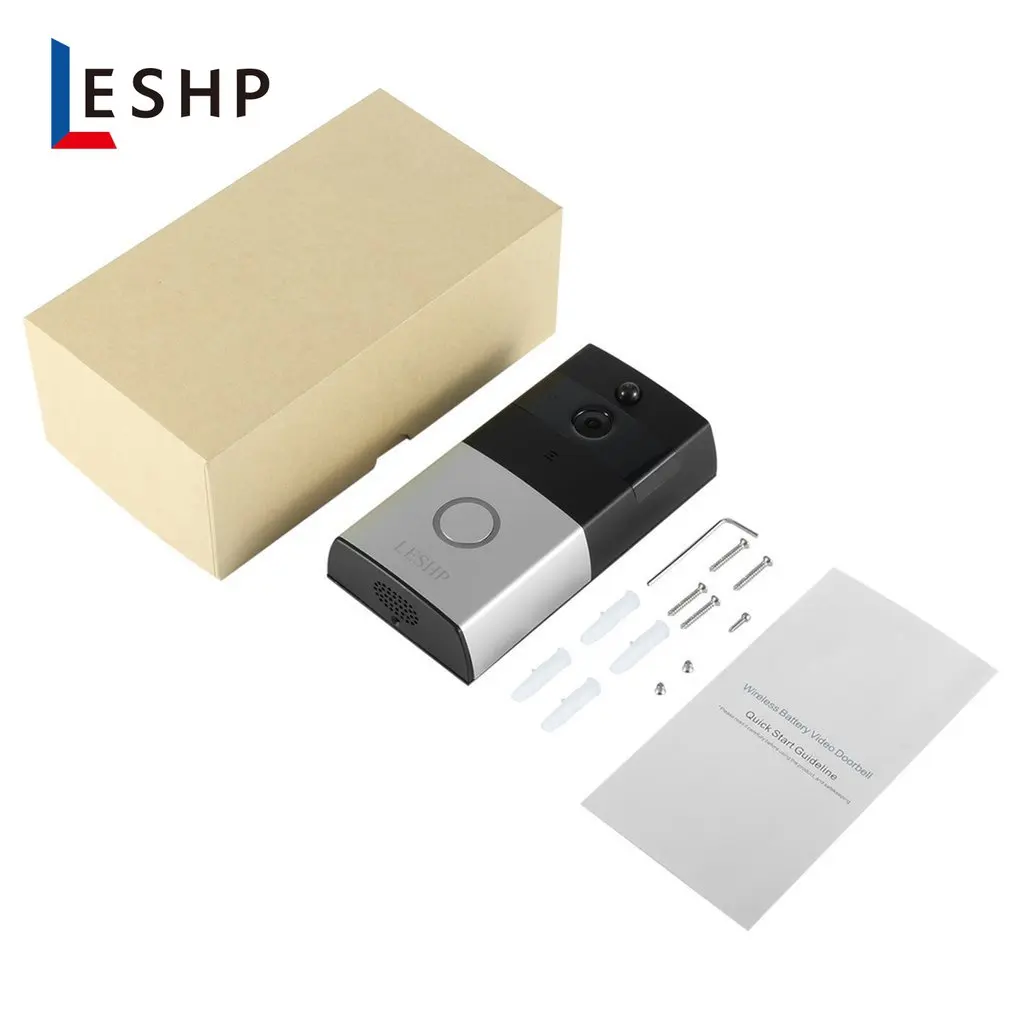 LESHP 1080P беспроводной Wi-Fi батарея кольцо видео дверной звонок HD 2,4G Телефон дистанционного движения PIR двусторонняя связь домашняя сигнализация безопасности