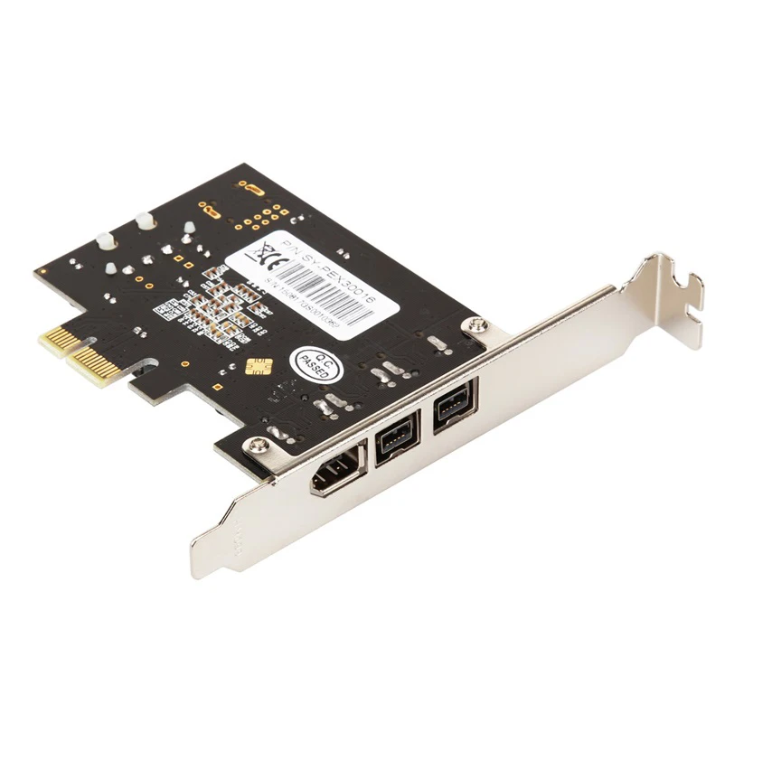 QINDIAN добавить на карту PCI Express 3 порта Firewire 1394B и 1394A PCIe 1,1x1 карта TI XIO2213B чипсет 1394 кабель карты видеозахвата