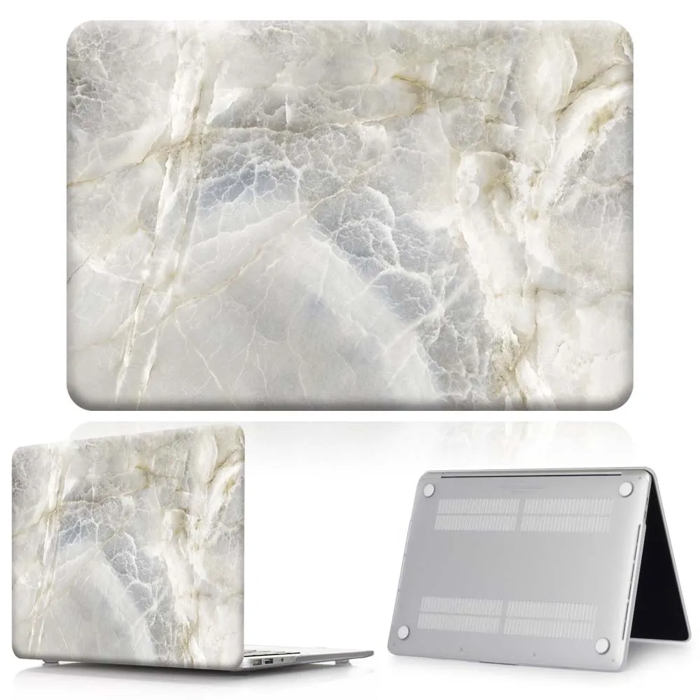 light grey marble KK& LL для Apple MacBook Air Pro retina 11 12 13 15/Pro 13 15 жесткий чехол для ноутбука с сенсорной панелью+ клавиатура+ Защитная пленка для экрана - Цвет: light grey marble
