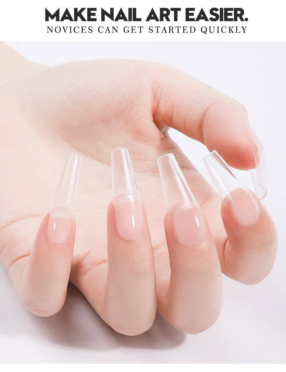 Beautilux Solid Tip Gel False Fake Nail Soak Off  Jelly Gummy Base Gel Glue For American Pose Capsule Tips Adehesive
