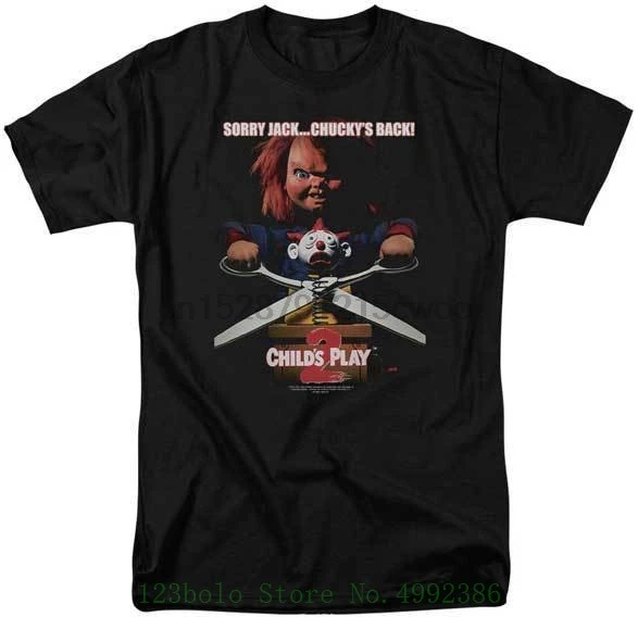 

Enfants Jeu 2 Effrayant Film Sorry Jack Chucky Arriere Polychrome Adulte Tees Brand Clothing Funny Tshirt