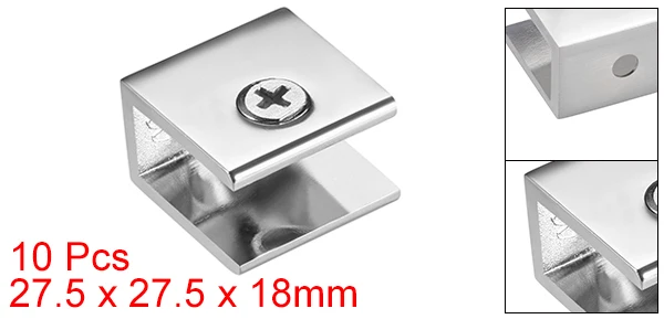 Regular 10-12mm10pcs Uxcell 2/4/10 шт. Стекло кронштейны для полок регулируемый браслет из цинкового сплава Стекло держатель зажим яркий хром для 8-10/10-12 мм Толщина - Цвет: Regular 10-12mm10pcs