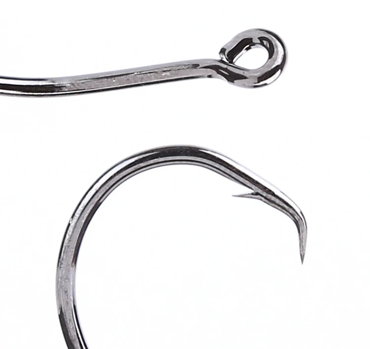 Size 6/0 Mustad Hand Tied Snelled Rigs with 39951NPBLN Chemically Sharpened Circle  Hooks