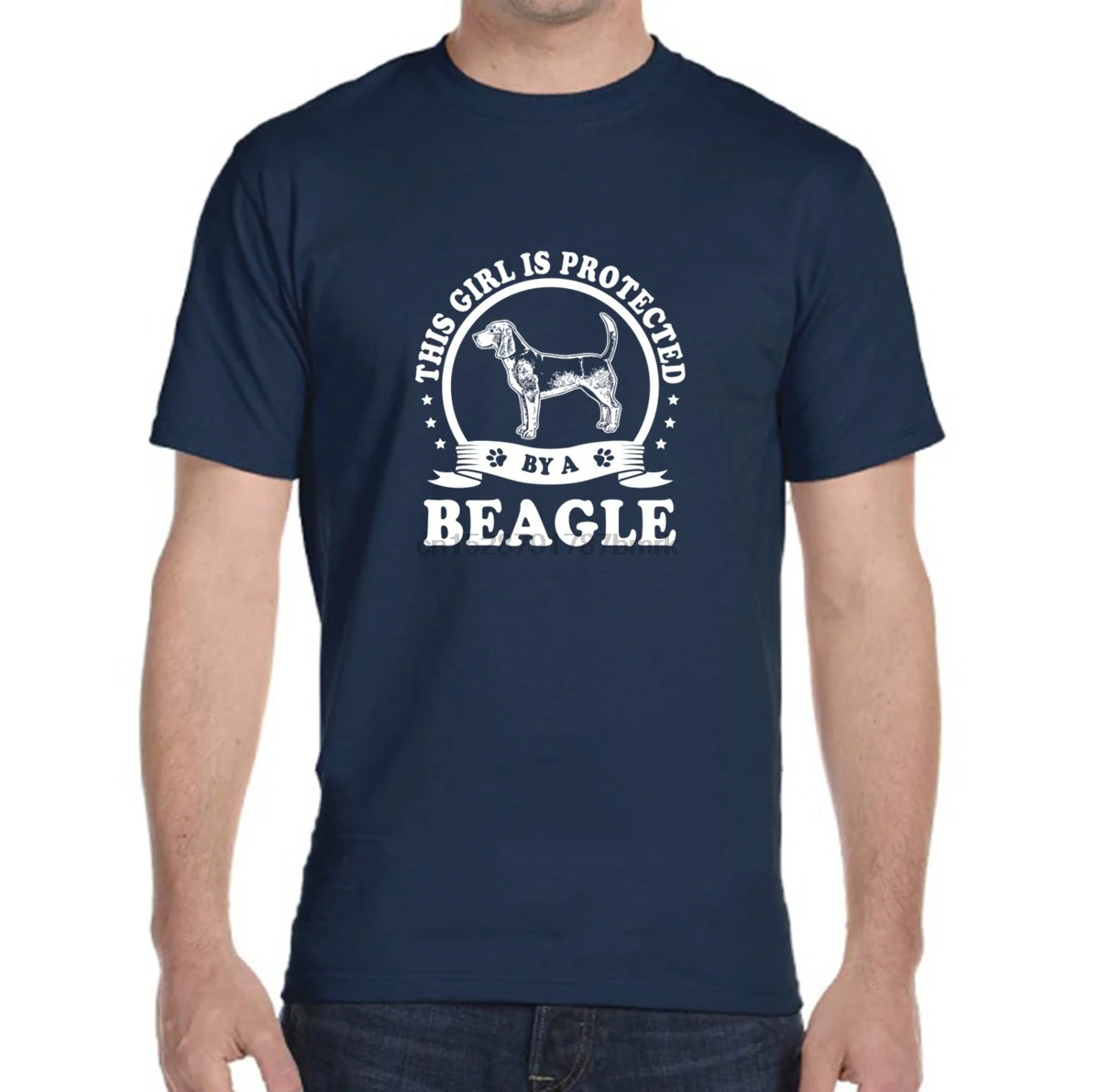La Maxza принт Мужская футболка новинка Beagle для мужчин наряд простая