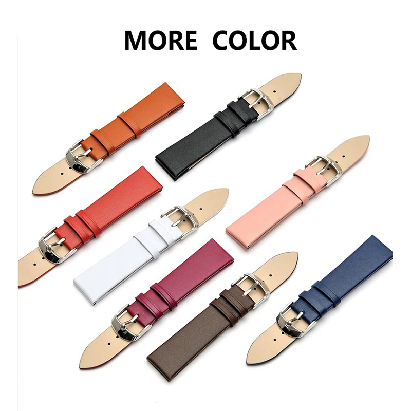 Thin Watchbands Genuine Leather Watch Strap Band 12mm/14mm/16mm/18mm/20mm 22mm Watch Band Belt