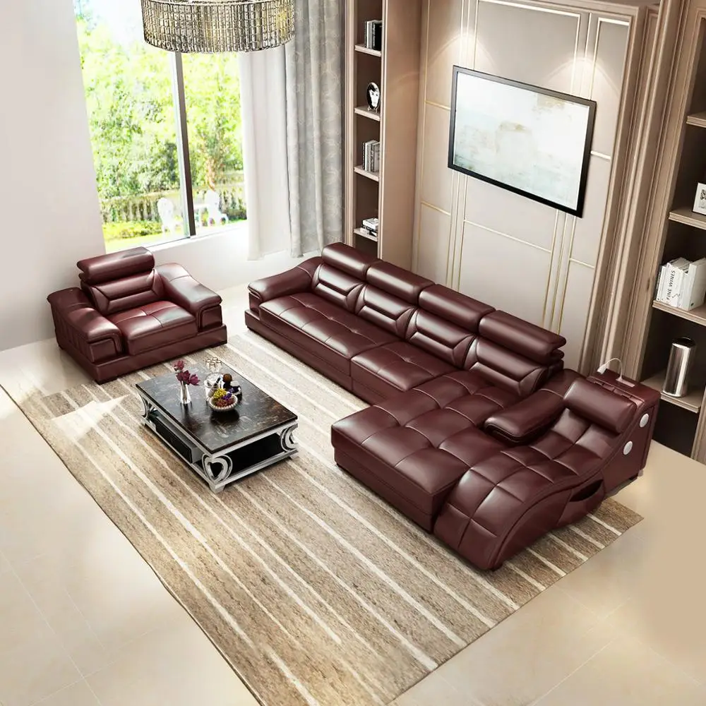 Living Room Sofa Set Muebles De Sala L Shape Massage Leather Sofa Cama Puff Asiento Sala Futon Living Room Sofas AliExpress