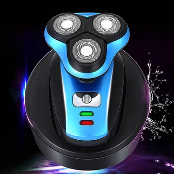 

3 Blade Men Washable Rechargeable Electric Shaver Waterproof Electric Shaving Beard Trimmer Machine Razor Barbeador Wireless Use