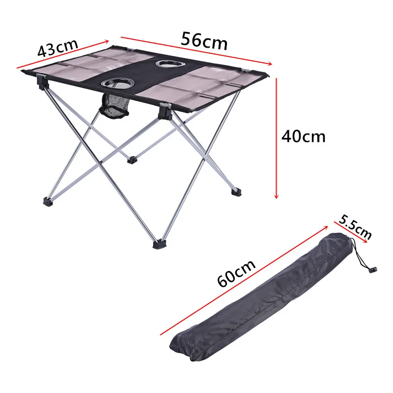 Портативный Открытый Сверхлегкий складной стол из алюминиевого сплава Оксфорд ткань стол для рыбалки Кемпинг Туризм стол для пикника с сумкой