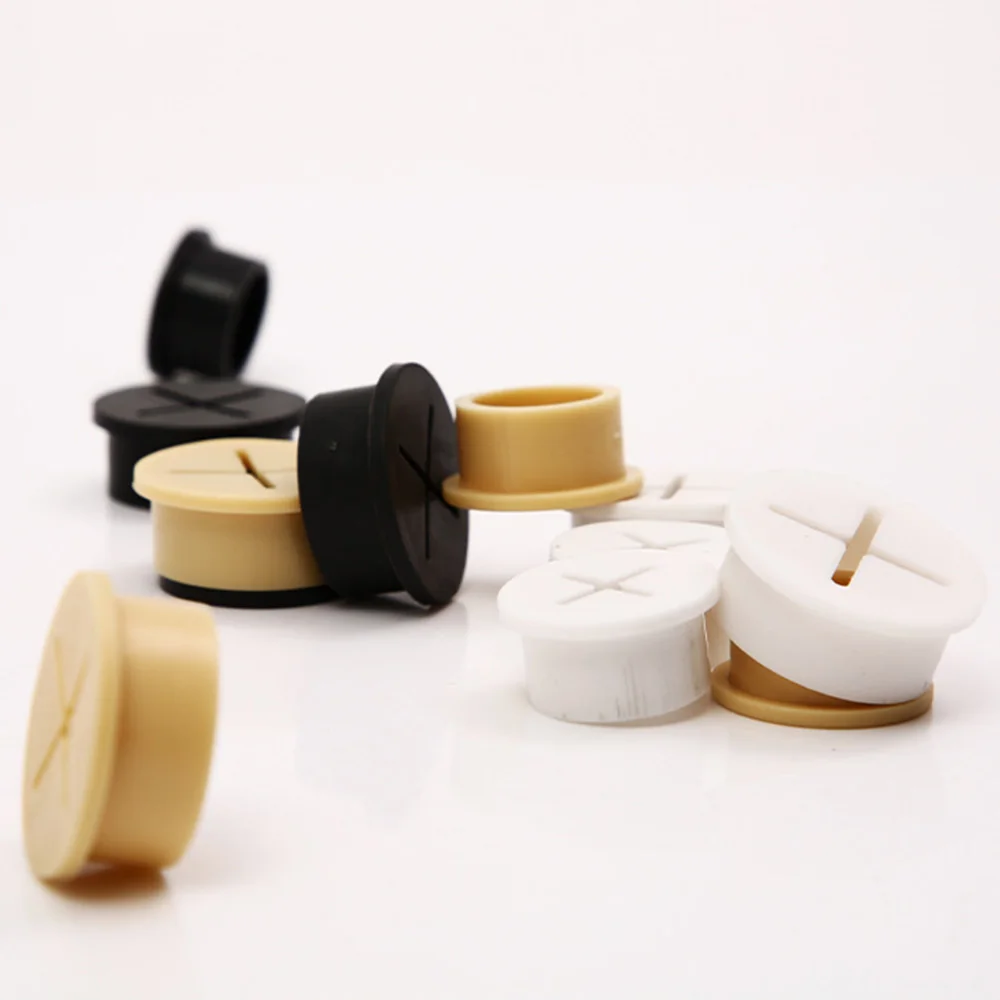 Description Picture 3 of item1PC Desk Grommets Flexible Cord Grommet Rubber Cable Wire Hole Cover For Office Computer Desk Table Cable Cord Hole Cover Tools