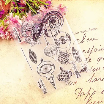 

PANFELOU 13x18 Christma Decorative ball Transparent Clear Silicone Stamp/Seal DIY scrapbooking/photo album clear stamp sheets