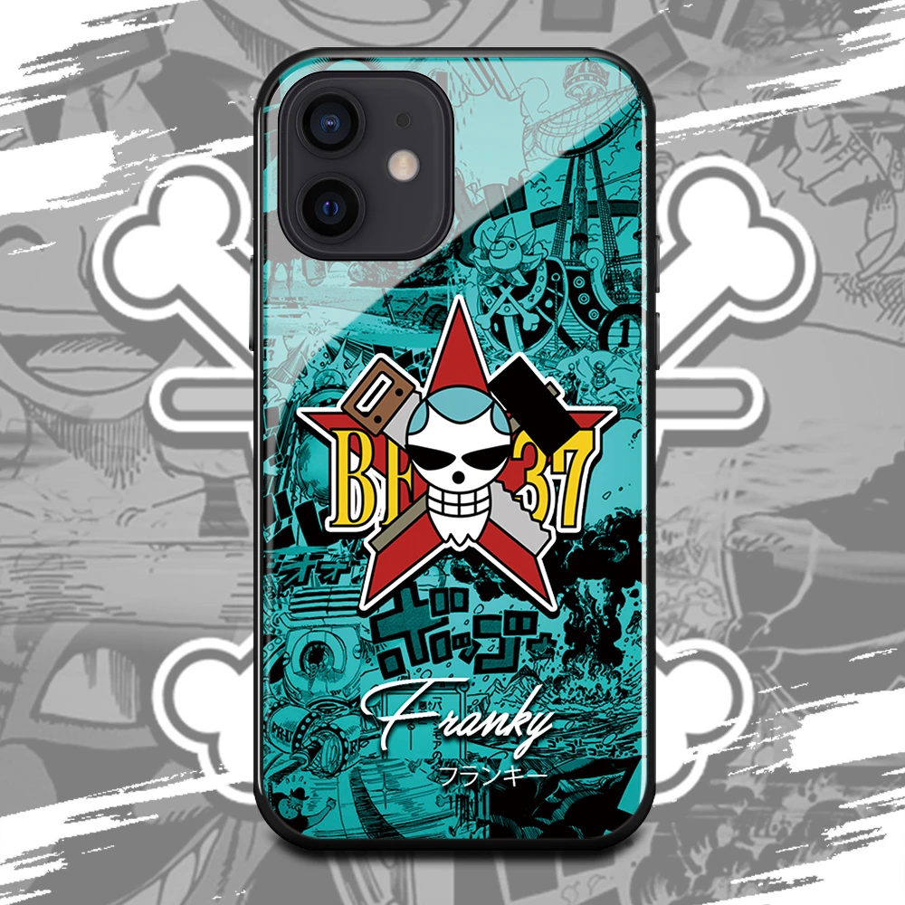 Japan Anime One Piece Case Franky For Apple Iphone11 Pro Max 7 8 6s Plus 12 Mini X Xs Max Xr Phone Cover Tempered Glass Shell Phone Case Covers Aliexpress
